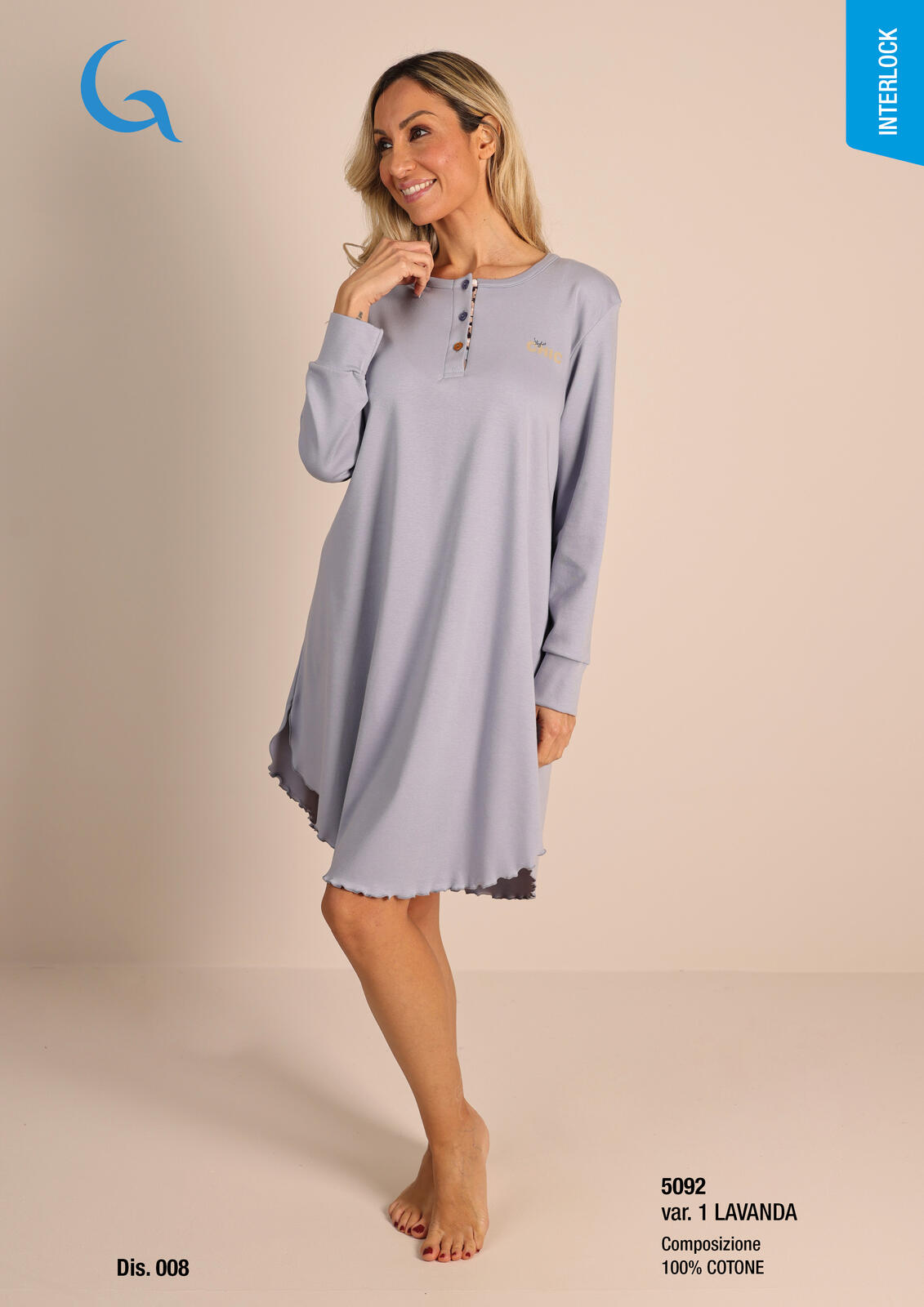 CAMICIA NOTTE DONNA M/L 5092 Tellini S.r.l. Ingrosso Abbigliamento